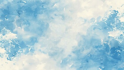 Serene spring essence  sky blue and pale yellow watercolor strokes portraying peaceful tranquility
