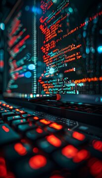 Professional software developers writing code for a new application development project