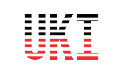 UKI three initial letter iconic line negative space minimal logo design vector template. monogram, abstract, wordmark, business, typography, minimalist, brand, company, flat, modern, unique, simple