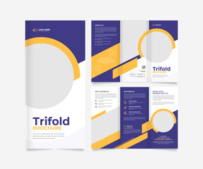 Trifold Business brochure template design
