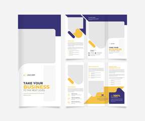 Trifold Business brochure template design