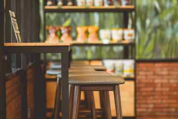 table and chairs in a restaurant