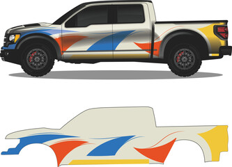 Truck car decal vector ilustration