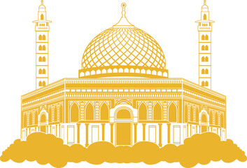 Masjid al aqsa palestine outline © Slicies Design