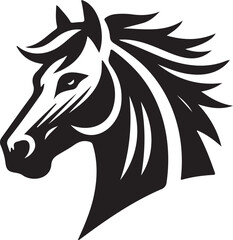 Horse head silhouette vector artwork