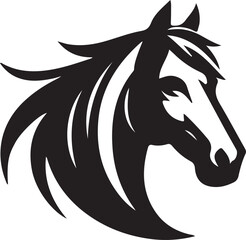 Horse head silhouette vector artwork