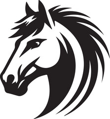 Horse head silhouette vector artwork