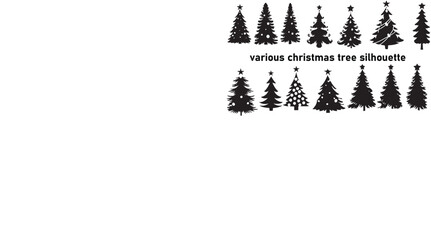 Christmas tree silhouette