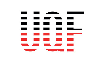 UQF three initial letter iconic line negative space minimal logo design vector template. monogram, abstract, wordmark, business, typography, minimalist, brand, company, flat, modern, unique, simple