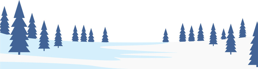 Winter landscape illustration