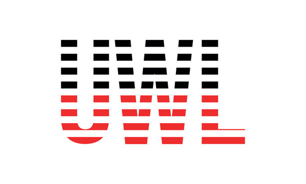 UWL three initial letter iconic line negative space minimal logo design vector template. monogram, abstract, wordmark, business, typography, minimalist, brand, company, flat, modern, unique, simple