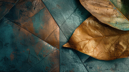 Abstract geometric forms inspired by the delicate textures of a fallen leaf