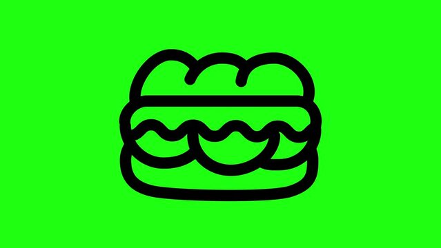 Hot dog bun green screen video, green screen video, green background