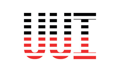 UUI three initial letter iconic line negative space minimal logo design vector template. monogram, abstract, wordmark, business, typography, minimalist, brand, company, flat, modern, unique, simple