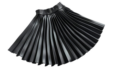 Elevating Your Look with an Elegant Pleated Midi Skirt On Transparent Background.