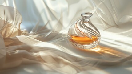 Elite women's perfume. Delicate floral aroma. Trendy concept of natural materials. Natural cosmetic