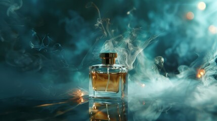 Elite women's perfume. Delicate floral aroma. Trendy concept of natural materials. Natural cosmetic