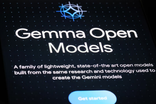 Shanghai,China-Feb.22nd 2024: Google Gemma AI model logo sign