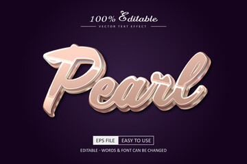 Vector Pearls text effect