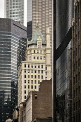 Vertical Shot Buildings Manhattan New York City