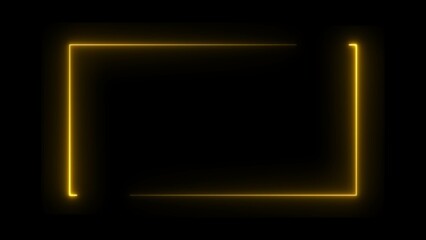 Abstract neon rectangle frame icon illustration background .