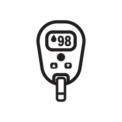 Blood sugar measuring symbol icon, vector illustration design