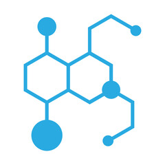 Hexagonal molecule badge