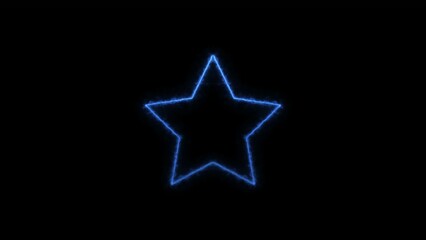 abstract beautiful neon star icon frame background illustration.