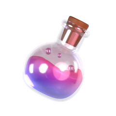3d potion bottle icon