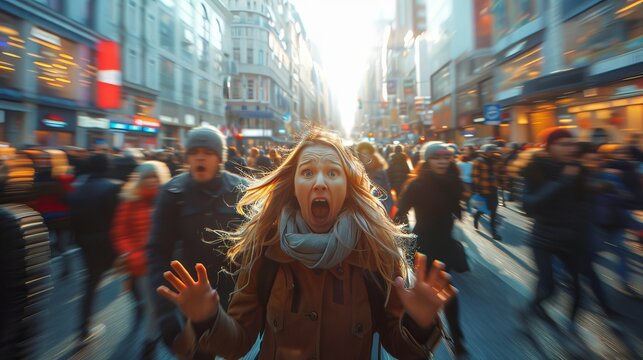 woman having a panic attack