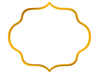 Aesthetic golden text frame