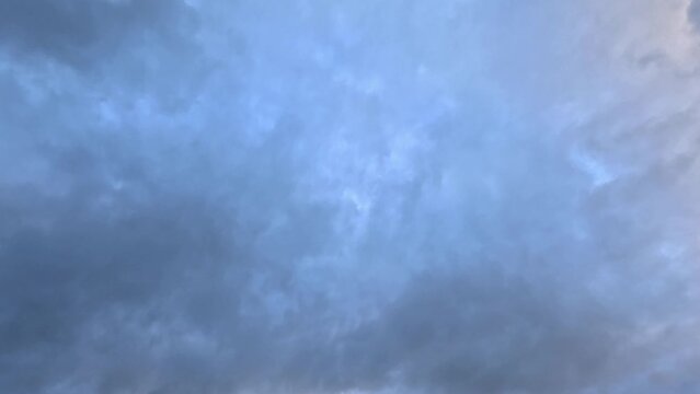 Fantastic clouds in time lapse with wind