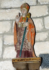Statue de St Martial, église d'Arnac Pompadour (Corrèze) - 742886919