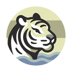 Tiger head logo icon template 3