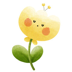 easter chick with flower