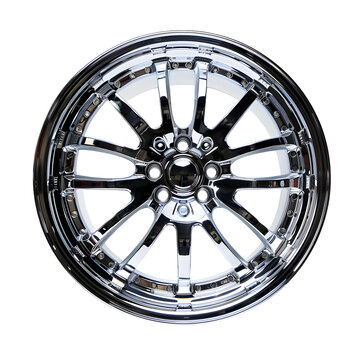 chrome rim or wheel isolated on white background transparent 