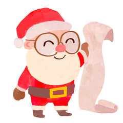 Santa Claus Watercolor Illustration