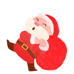 Santa Claus Watercolor Illustration