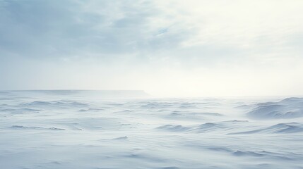 A photo of a snowy tundra - obrazy, fototapety, plakaty