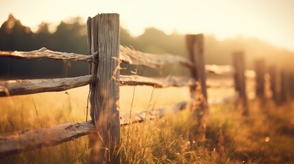 A photo of a weathered wooden fence