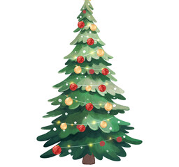 &Aacute;rvore de natal em aquarela