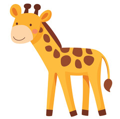 cute giraffe cartoon, vector design