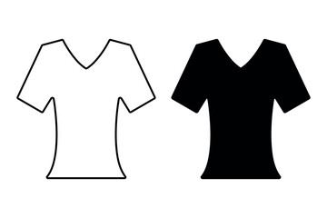 T-shirts mockup hand drawn vector format