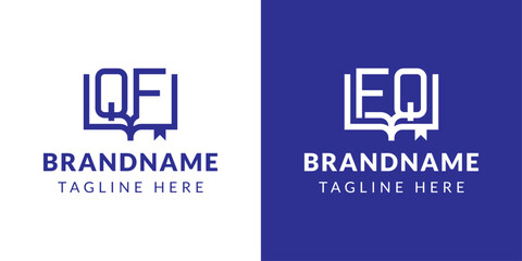 Letters QF and FQ Book Logo, suitable for business related to book with FQ or QF initials