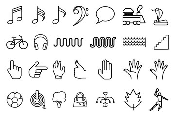 Simple Line Icons Set vector