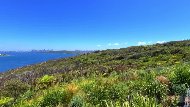 Sydney Harbour viewed from North Head Manly views of South Head Sydney CBD Mosman circular quay double bay north Sydney Taronga zoo  yacht ferry speed boats rock cliffs NSW Australia
