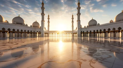 Foto op Canvas Abu Dhabi, Sheikh Zayed Grand Mosque in the Abu Dhabi. UAE. © Wararat