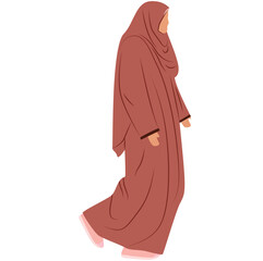 Bundle with Muslim lifestyle in cartoons. vector design