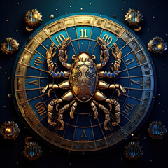 Obraz premium Astrology calendar, Cancer zodiac sign.