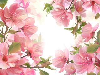 Stock Illustration Pink Floral Design Floral Frame Background